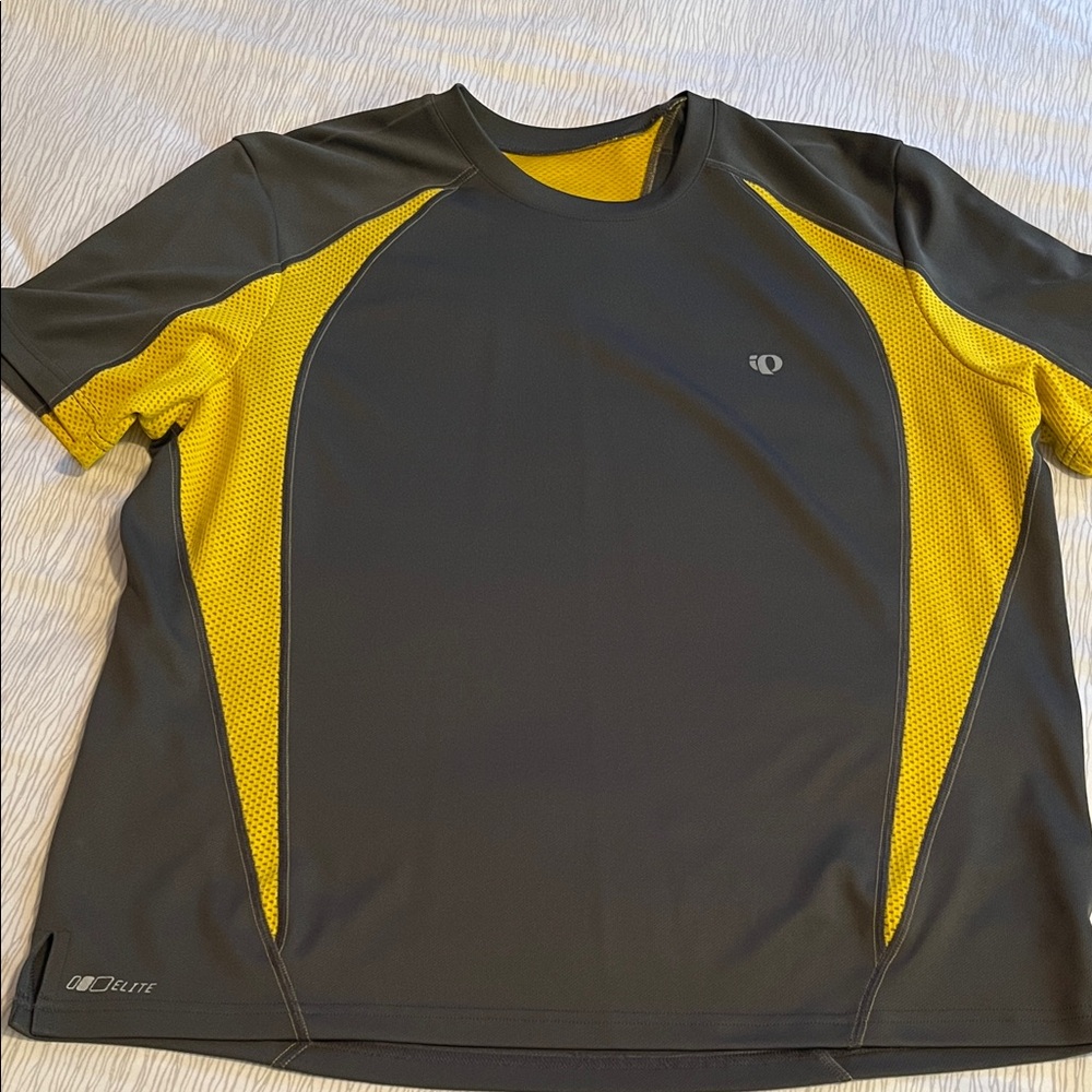 Pearl Izumi Charcoal and Yellow Performance Tee